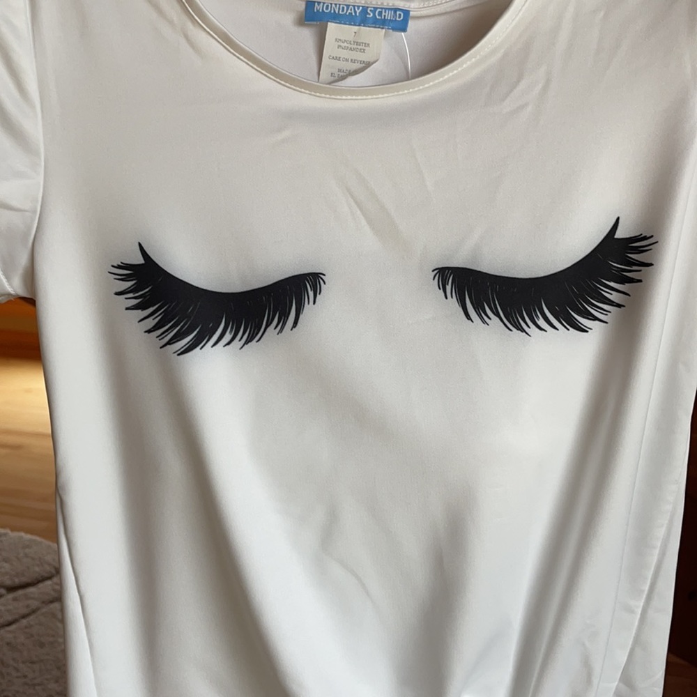Monday’s Child white eyelashes Front-knot top. Girls Size 7 NWT - Picture 4 of 10